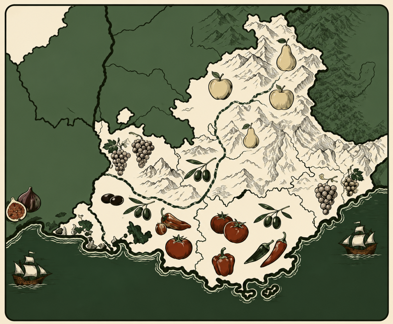 Carte de provenance des produits – Provence PACA